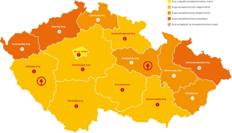 1,6% ZLÍNSKÝ 1,2% PLZEŇSKÝ 1,1% HLAVNÍ MĚSTO PRAHA 48,5% JIHOMORAVSKÝ 5,7% KARLOVARSKÝ,5% Graf 13  Celkem pro jednotlivé kraje (Zdroj: vlastní zpracování PČR) V následujícím obrázku je znázorněno