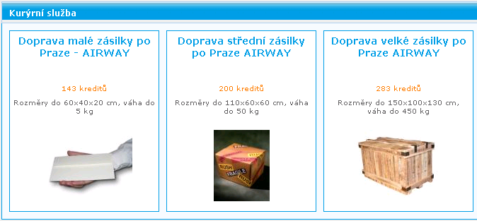 NOVÉ BENEFITY PRO ČR Kurýrní služba Airway vyzvedne a dopraví na místo Vaši zásilku kdekoli v Praze a okolí do