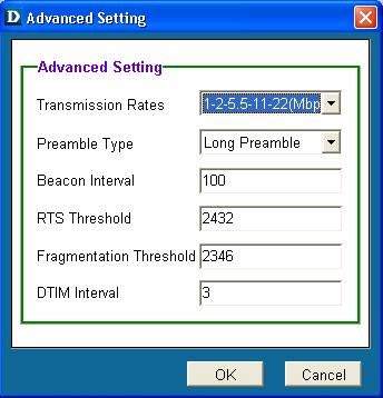 AP Settings Okno AP Settings umožòuje mìnit nastavení  AP Settings >