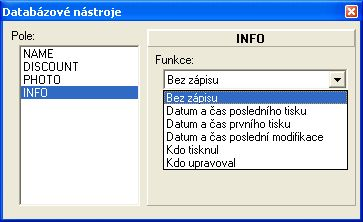 Přímý přístup do databázového souboru (pouze ve verzi Professional a Enterprise) 1) Vybert e položku Data Připojit z textového menu.