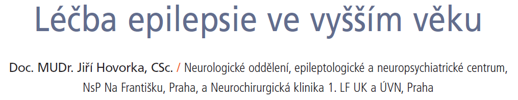 Ti, kteří stonají tiše, potřebují péče nejvíce. Prof. MUDr. V.Vondráček odlišnosti v dg., semiologii, etiologii, df.