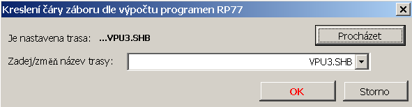 Roadcad7 28 Popis bodů na této čáře submenu z kterého uživatel rozhodne, jak bude identifikovat body na této čáře, popisovat je a ukládat do textového souboru libovolného jména, kde se ukládají