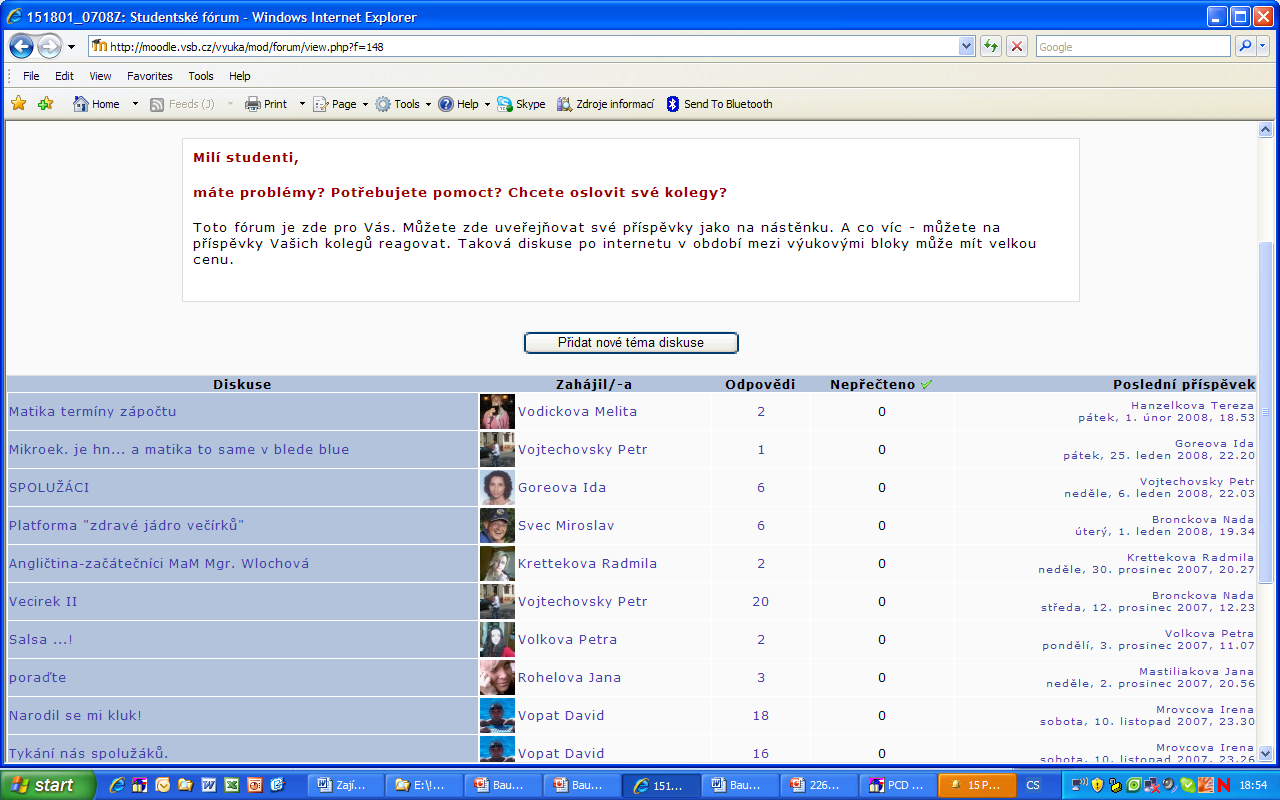 Moodle FORUM for asynchronous