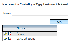 NOVINKA ROZŠÍŘENÍ SEZNAMU TANKOVACÍCH KARET Novinka rozšíření seznamu tankovacích karet Naše další novinka se týká tankovacích karet.