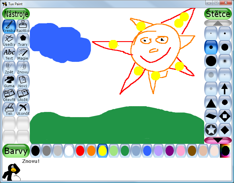 Možnosti využití grafických freeware programů na základní škole 22 Tux Paint Jedná se o velmi jednoduchý grafický editor určený vyloţeně pro děti.