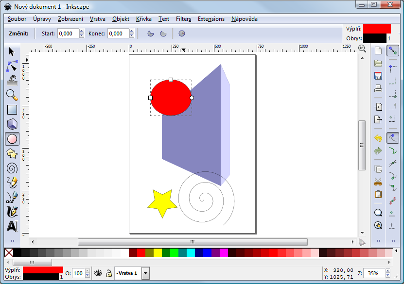 Možnosti využití grafických freeware programů na základní škole 23 Inkscape Inkscape je vektorový grafický editor, který bývá často povaţován za bezplatnou verzi komerčního profesionálního programu