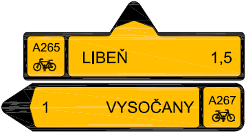 4.5.2 Itinerář směrového značení Kapitola obsahuje všechna uvažována směrová SDZ, která úzce souvisí s lepší orientací cyklistů v nové síti cyklotras v okolí bobové dráhy a v oblasti Proseka.