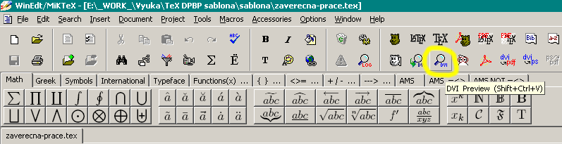 načte soubor abstrakt.tex a na příslušná místa vloží vlnky, tj. nezalomitelné mezery programu vlna32.exe je nutné předávat všechny nově vzniklé nebo naposledy modifikované *.