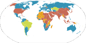 Mapa trestu smrti stav v roce 2009 39 Grafické znázornění trestu smrti. Z rozdílných barev je patrné, ţe ne všechny státy, které mají trest smrti uvedeny ve své legislativě, jej v praxi uplatňují.