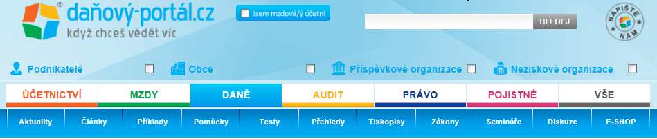 Účetní, daňový a mzdový portál www.ucetni-portal.cz www.mzdovy-portal.