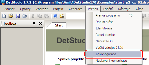 3. Realizace sítě Pro zajištění kvalitního a spolehlivého spojení na síti Ethernet je nutno provést následující kroky: Nastavení IP konfigurace v řídicích systémech.