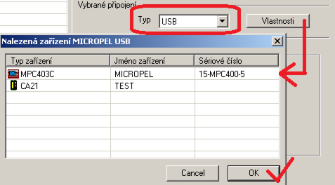 Typy připojení Typ připojení rozhraní použitý komunikátor CA nebo jiné USB sériová linka USB CA21, automat MPC400, periférie MEX400 RS232-CA3 sériová linka RS232 CA3 modemgsm sériová linka RS232 +