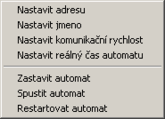 Nástroj je dostupný podtlařítkem Programování v okně Správa sítě, pokud je v Seznamu automatů vybrán zástupce komunikátoru.