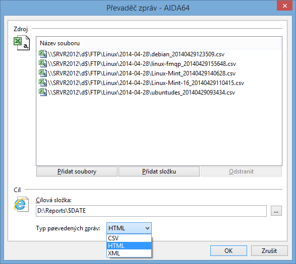 Zpráva 5.3 ODESLAT ZPRÁVU FIRMĚ FINALWIRE Systém AIDA64 nám umožňuje posílat sestavy vývojářům přímo z aplikace.