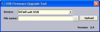 7 Firmware upgrade K provedení upgradu firmware zařízení připojte DEWE 43 pomocí USB kabelu k počítači. Předpokládá se, že ovladače už jsou nainstalovány.