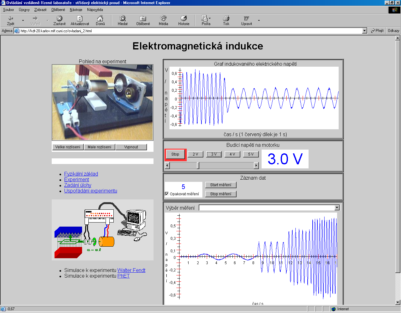 ISES WEB Control strana klienta Web