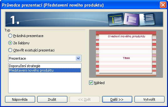 34 Vytvořím nový program porady založený na této šabloně - uloží a zavře šablonu a otevře nový nepojmenovaný dokument založený na šabloně.