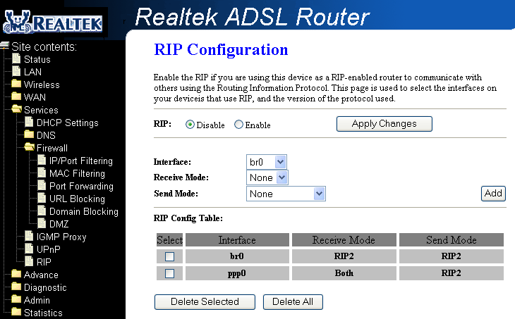 3.7.7 RIP Configuration RIP je síťový protokol, kterým slouží routerům pro vzájemné sdělování směrovacích tabulek.