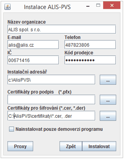 Alis-PVS 19 adresáře programu; chcete-li kopírovat certifikát, stiskněte tlačítko, které vyvolá okno Open : V objektu "Look in" zvolte disk.