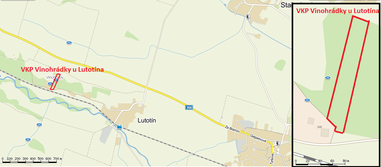 Vinohrádky u Lutotína Kostelec na Hané Zeměpisné souřadnice 49 31'27" S. Š, 17 1'12" V. D. Datum vyhlášení 1. 12.