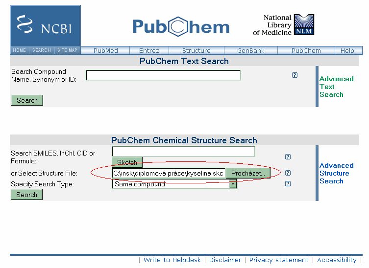 PUBCHEM 1. Znám registrační číslo CAS NE 2. Jednoznačný název NE 3.