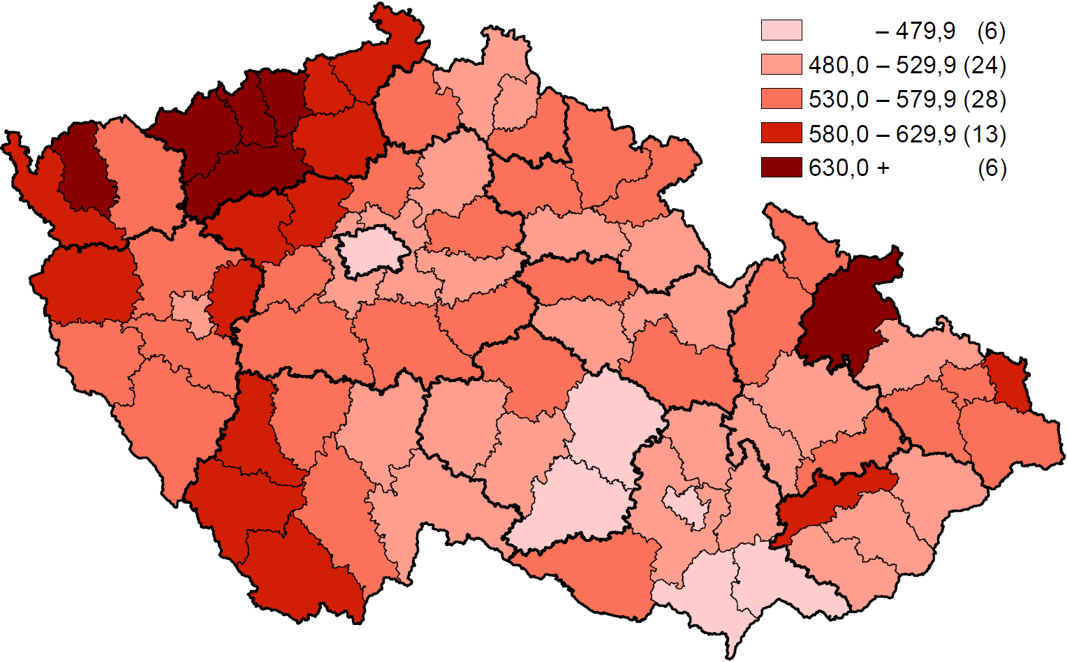 Standardizovaná úmrtnost mužů Standardized mortality rate in males