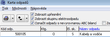 63. Kontrola +/- bilance v rámci skupiny elektroodpadů Kontrola vyrovnané množstevní (+/-) bilance v rámci skupiny elektroodpadů vychází z legislativního požadavku na rovnovážnou bilanci