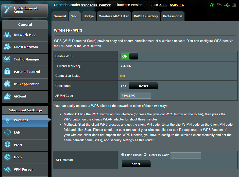 4.1.2 WPS WPS (Wi-Fi Protected Setup) je standard zabezpečení bezdrátového připojení, který umožňuje snadno připojovat zařízení k bezdrátové síti.