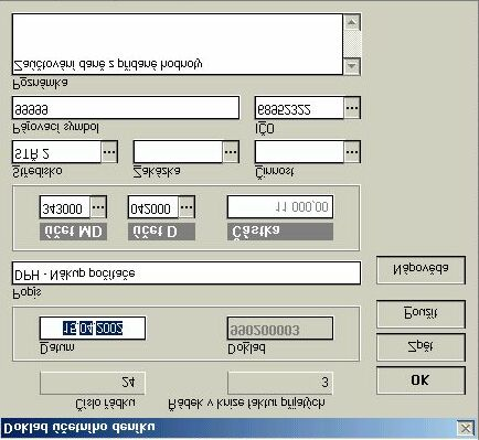 Správné vyplnění a uložení faktury potvrdíme tlačítkem OK. Program provede samovolně přiřazení do účtové osnovy, které lze bohužel zkontrolovat až v účetním deníku.