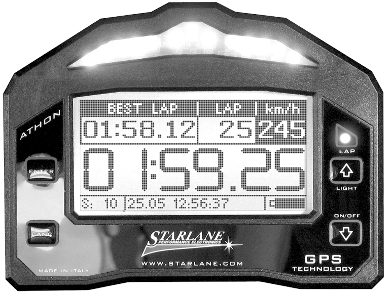 ATHON-XS ATHON-XP Návod k obsluze Installation and operation manual ATHON is an automatic laptimer developed with GPS technology and process algorithms used in the most advanced airborne systems.