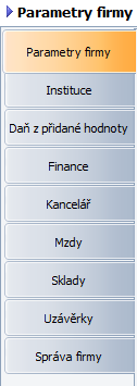 13 záložky, jejichž názvy informují o možnostech jejich použití. Na záložku Účty zadáme všechna bankovní spojení, která budeme v souvislosti s podnikáním používat.