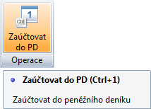 35 Upozornění Aby zde pořízené doklady skutečně ovlivnily sloupce Peněžního deníku a tedy i základ daně, je třeba je přenést do Peněžního deníku spuštěním operace Zaúčtovat do PD kliknutím na ikonu v