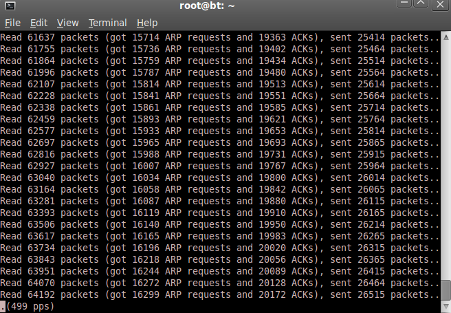 UTB ve Zlíně, Fakulta aplikované informatiky, 2013 115 Obrázek 41. Použití aplikace Airodump-ng zachytávání paketů do souboru Obrázek 42.