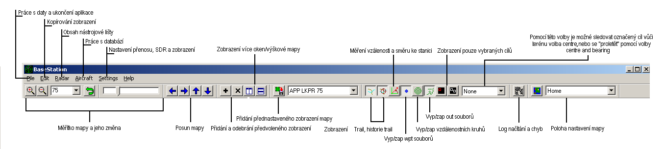 1 SEP 14 P- 1.1 Příloha 1 / Ovládání stručný popis 1.1 Popis hlavní lišty: 1.