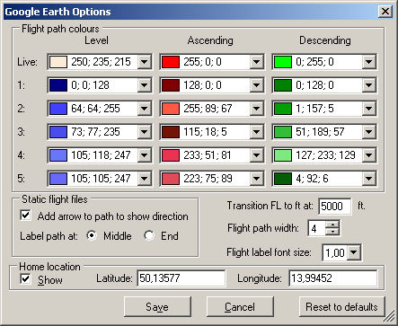 1 FEB 13 P- 4.5 Pole options umožňuje nastavení prezentovaných hodnot SW a zdroj dat, kam se bude SW připojovat.