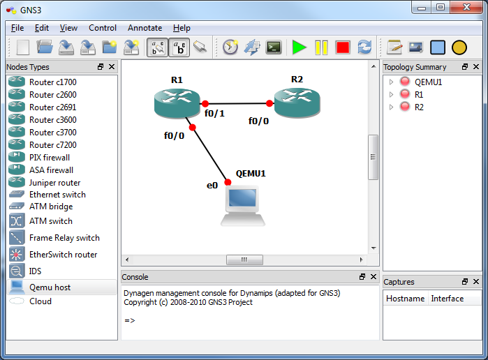 5 GNS Program GNS3 slouží jako grafický simulátor počítačových sítí, umožňuje simulování komplexních síťových topologií, Program umožňuje simulovat reálné směrovače firem Cisco a Juniper [2].