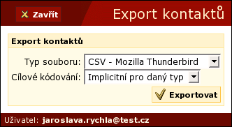 Kapitola 5. Kontakty 5.3.4. Smazat Tato volba výběrového menu zruší všechny označené kontakty. Pokud nejsou žádné zvoleny, tato akce se v menu znepřístupní. 5.3.5. Tisknout.