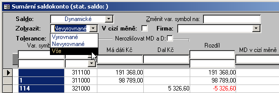 2.3. Saldokonto je nyní kompletní Sumární saldokonto umožní zobrazit vyrovnané a nevyrovnané saldokonto, tj. zobrazit např. všechny saldokontní zápisy za zákazníka. 2.4.