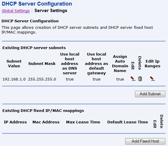 Submenu DHCP Server DHCP server je zodpovědný za dynamické přidělování IP adres z pevně určeného rozsahu jednotlivým počítačům.