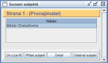 Pořízení nové smlouvy 15 smlouvy má definované vlastní pojmenování smluvních stran. Po zvolení typu smlouvy je potřeba nastavit Smluvní vztah (je možné zvolit: závazek, pohledávku nebo jiný ).