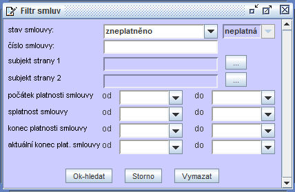 34 10 Zneplatnění smlouvy či dodatku Zneplatnit smlouvy. je možné pouze podepsanou (platnou) smlouvu nebo dodatek Pokud byly ze smlouvy exportovány záznamy, je nutné nejdříve tyto záznamy zrušit.