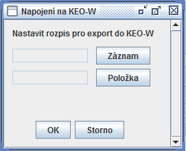 48 15 Napojení na KEO-W Poplatky 1) Nastavení exportu do KEO-W V menu Nastavení - Systémové nastavení - Moduly - Parametry - záložka KEO je třeba zatrhnout check box Exportovat záznamy do KEO/KEOW.