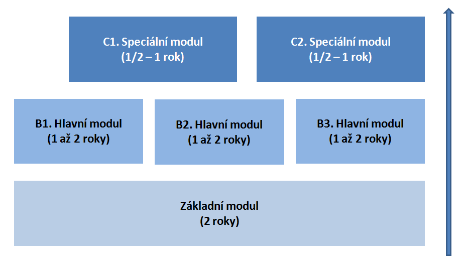 3) Speciální modul Půlroční až jednoletý modul zaměřený na osvojení znalostí a dovedností nutných pro výkon specializovaných služeb, resp. ve vztahu ke specializovaným produktům či jejich produkci.