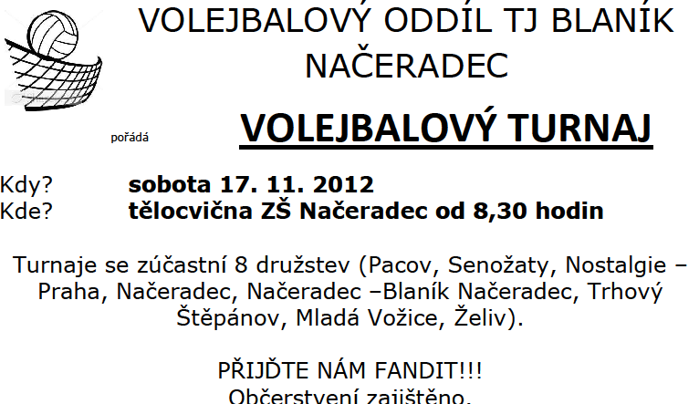 Načeradec SO 22.9.2012 16:30 1 : 1 (0:1) Kondrac B - SK Načeradec SO 22.9.2012 16:30 1 : 3 (0:2) SK Načeradec - Tichonice SO 29.9.2012 16:30 1 : 1 (1:0) Bl. Načeradec - Louňovice p.bl. NE 30.9.2012 16:30 1 : 1 (1:0) Struhařov B - Bl.