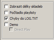 Pro ka dou slo ku lze nastavit: Omezení hrací doby skladby [Sekundy] maximální doba hraní. Hodnota v t í ne 3599 bez omezení hrací doby Pro 2. 8.