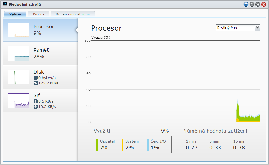 Uživatelská příručka Synology DiskStation Uložení záznamů protokolů: 1 Klepnutím na kartu vyberete položku protokolu, kterou chcete uložit. 2 Klepněte na šipku vedle položky Uložit.