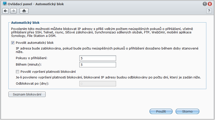 Vytvořit pravidlo pro kontrolu provozu: Uživatelská příručka Synology DiskStation 1 V závislosti na typu připojení k síti klepněte na kartu LAN, Spojení (pouze modely s více síťovými rozhraními),