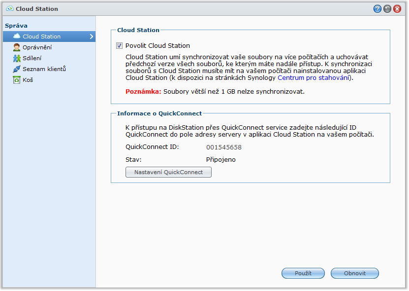 Synchronizace souborů pomocí Cloud Station Uživatelská příručka Synology DiskStation Cloud Station je služba sdílení souborů, která zařízení DiskStation promění v centrum synchronizace souborů mezi