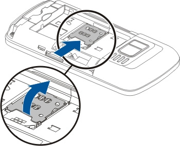 10 Začínáme Vložení SIM karty Důležité: V přístroji nepoužívejte karty typu micro-sim, a to ani s adaptérem. Přístroj nepodporuje používání karet typu micro-sim.