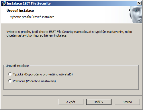 2. Instalace Po zakoupení ESET File Security lze stáhnout instalační soubor ve formě.msi souboru přímo ze stránky www.eset. cz.